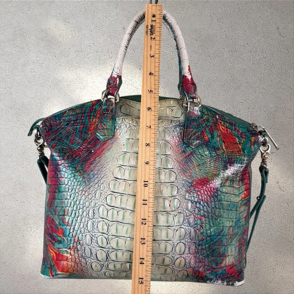 Brahmin Large Duxbury Satchel Dream Ombre Croc Embossed Bag